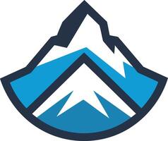 Abstract Mountain Peak Logo Design vector