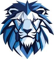 Abstract Lion Head in Geometric Style vector