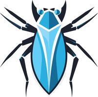Abstract Illustration of a Blue Bug vector