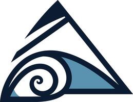 Abstract Design of a Blue Eye in a Triangle vector