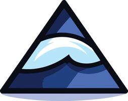 Blue Mountain with Snowcap vector