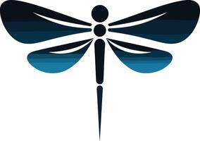 Dragonfly Icon with Gradient vector