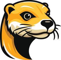 Smiling Otter Mascot Illustration vector