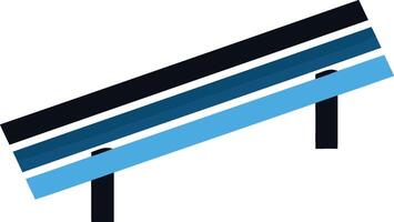Abstract Blue and Black Bench Design vector