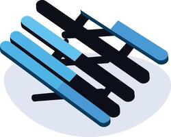 Isometric View of a Striped Table vector