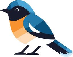 Geometric Blue Bird Illustration vector