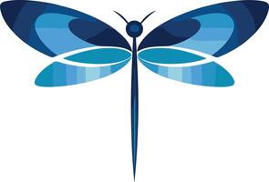 Abstract Blue Dragonfly Illustration vector