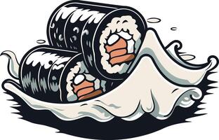 Sushi Rolls in a Wave vector