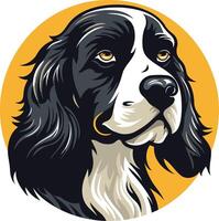 Portrait of a Springer Spaniel Dog vector
