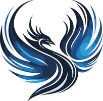 Blue Phoenix Logo Design vector