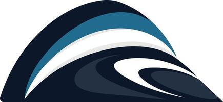 Abstract Wave Design in Blue and Black vector