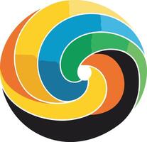 Abstract Colorful Spiral Design vector