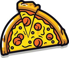Pizza Slice with Toppings vector