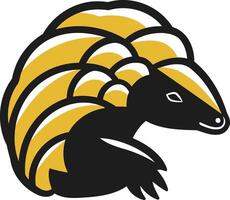 Striped Armadillo Illustration vector