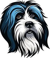 Portrait of a Bearded Collie vector