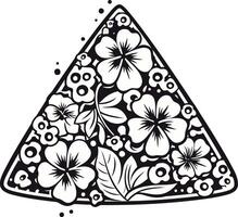 Floral Triangle Pattern vector