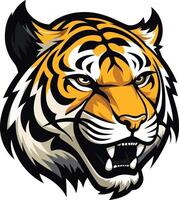 Fierce Tiger Head Illustration vector