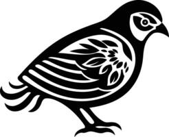 Stylized black and white bird tattoo design with intricate patterns vector