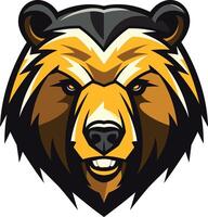 Aggressive Grizzly Bear Mascot Design vector