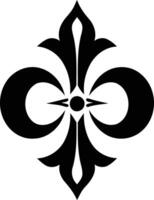 Simple yet elegant, this black and white element illustration of a stylized floral design is perfect for adding a touch of classic charm to any project vector