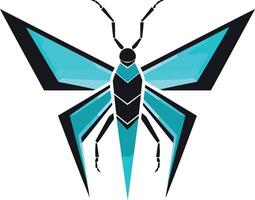 Abstract Butterfly Design with Geometric Shapes vector