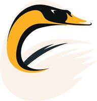 Elegant Swan Illustration with a Twist vector
