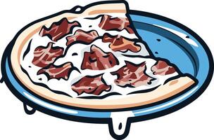 Delicious Pizza with a Missing Slice vector