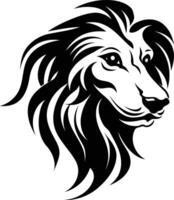 A fierce and stylized lion head, perfect for adding a powerful and tribal feel to your design vector