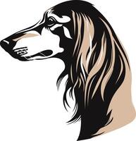 Profile Portrait of a Afghan Hound vector