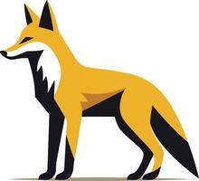 Geometric Illustration of a Standing Fox vector