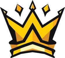 Golden Crown with Sharp Edges vector