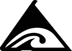 Abstract geometric logo with a wave shape within a triangle, perfect for a brand looking for a modern and bold identity vector