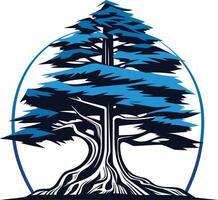 Cedar Tree with Deep Roots vector