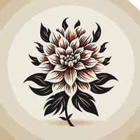 Floral Illustration with Intricate Details vector