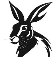 Stylized Silhouette of a Rabbit's Head vector