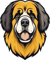 Cartoon Portrait of a Smiling Dog vector