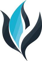Abstract Blue and Gray Flame Design vector