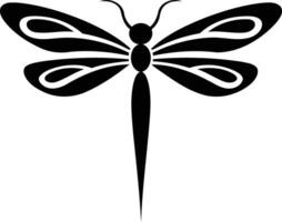 A simple yet elegant silhouette of a dragonfly, perfect for design projects that require a touch of nature vector