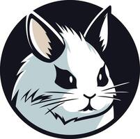 White Rabbit in a Circular Frame vector