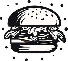 Classic Hamburger Illustration vector