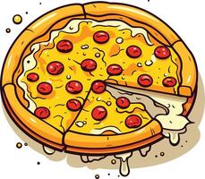 Pizza with a Missing Slice vector