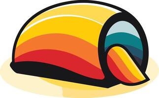 Cartoon Illustration of a Colorful Tent vector