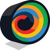 Abstract Colorful Spiral vector