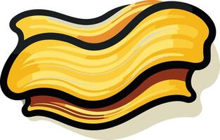 Abstract Wavy Illustration with Yellow and Orange vector