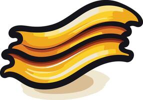 Three Golden Waves Abstract Design vector