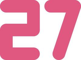 Twenty Seven Flat Icon vector