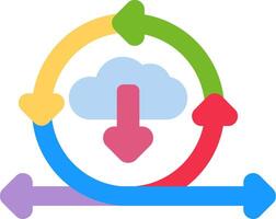 Continuous Deployment Flat Icon vector