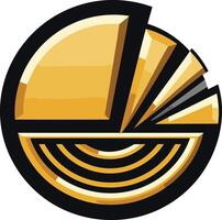 Abstract Geometric Design with Gold and Black vector