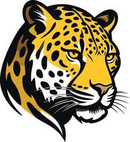 Leopard Head with Intense Gaze vector