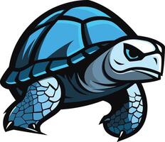 Blue Shell Turtle Mascot Design vector